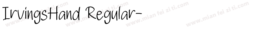 IrvingsHand Regular字体转换